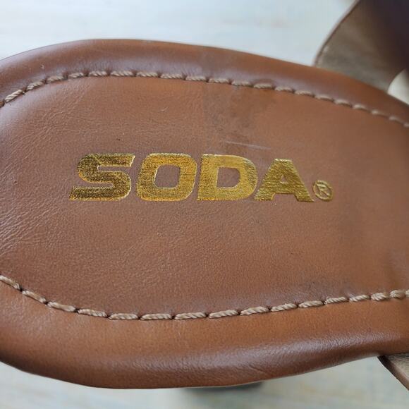 SODA | Platform Chunky Heel | Metallic  Pewter | Sandals  | Size 10 - Picture 10 of 11